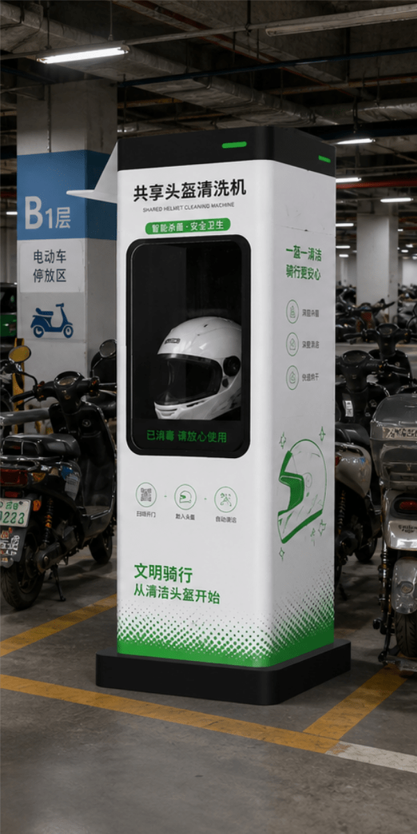 共享头盔清洗机高端形象图