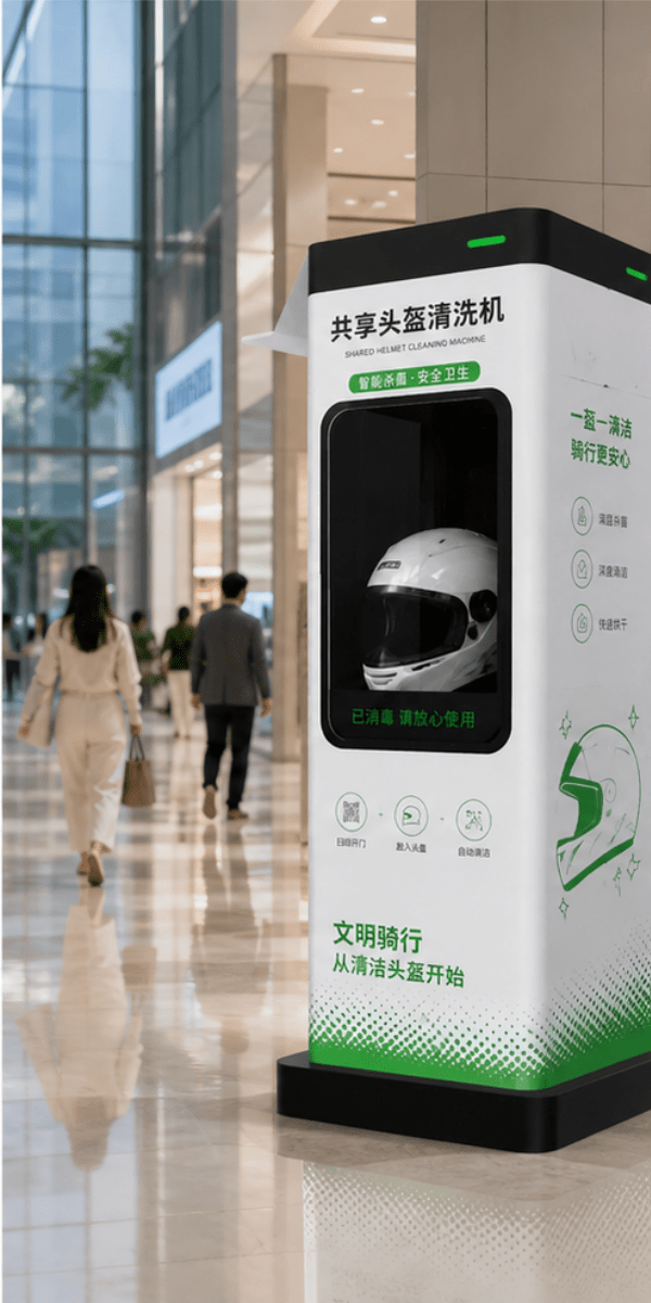 共享头盔清洗机扫码使用图